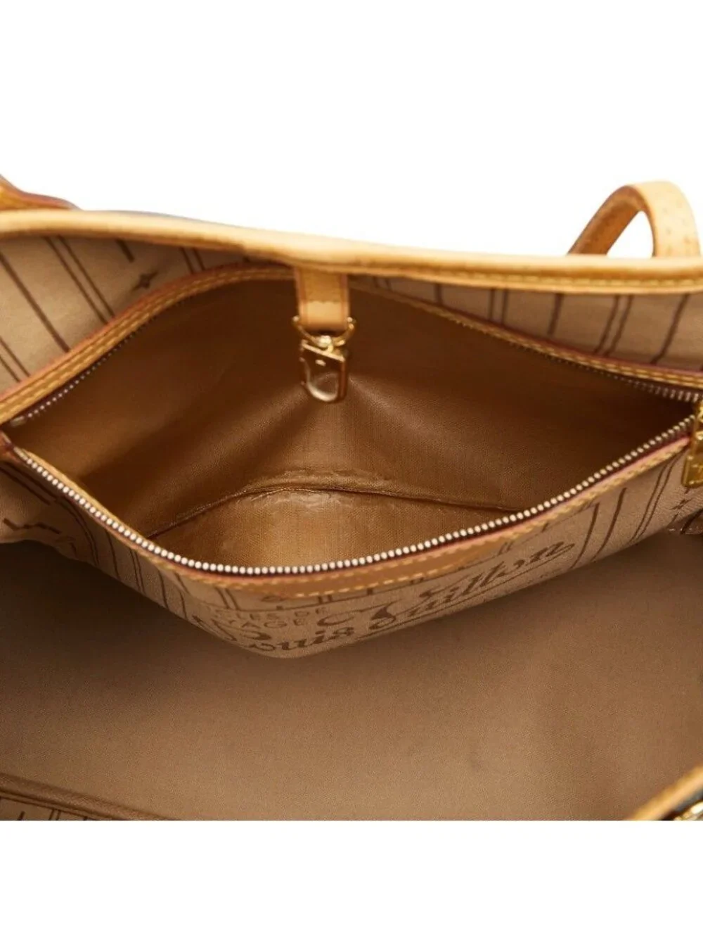 Louis Vuitton Monogram Neverfull GM Tote Shoulder Bag Brown Leather